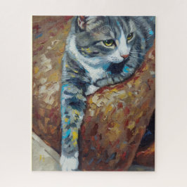 Rompecabezas del retrato de gato