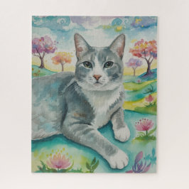 Rompecabezas del retrato de gato