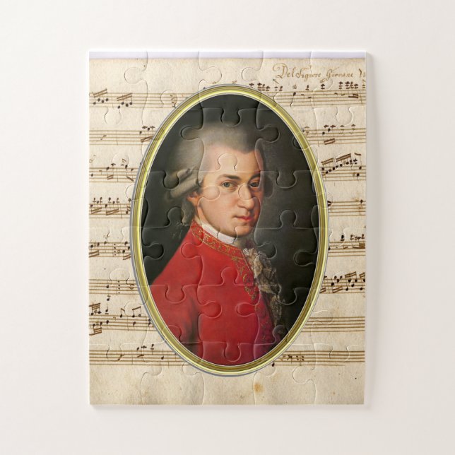 Rompecabezas del retrato de Wolfgang Amadeus Mozar (Vertical)