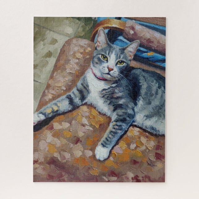 Rompecabezas del retrato del gato (Vertical)