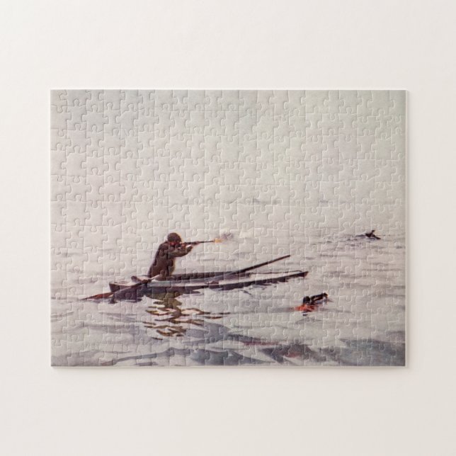 Rompecabezas del rifle del kajak del mar del (Horizontal)