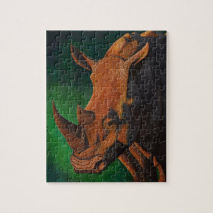 Rompecabezas del rinoceronte blanco