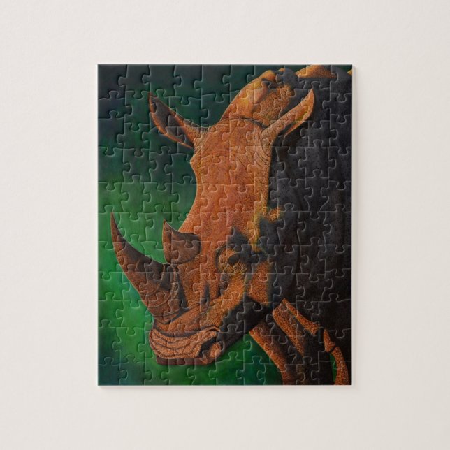 Rompecabezas del rinoceronte blanco (Vertical)