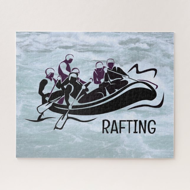 Rompecabezas del Río de Aguas Blancas Rafting Jigs (Horizontal)