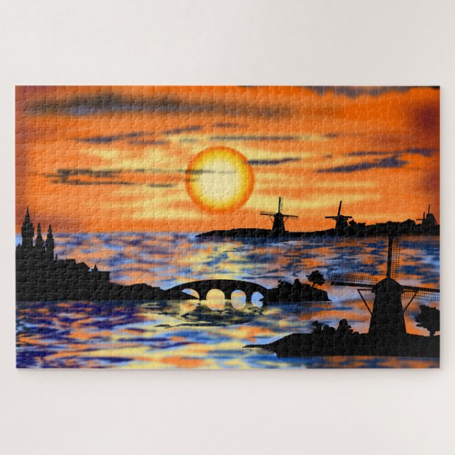 Rompecabezas del rompecabezas del amanecer del mar (Horizontal)