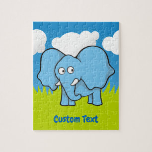Rompecabezas del rompecabezas del elefante azul pe