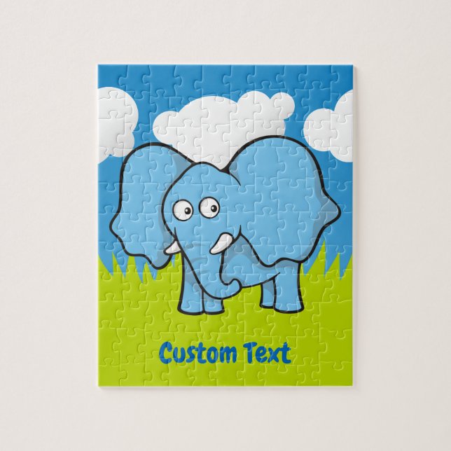 Rompecabezas del rompecabezas del elefante azul pe (Vertical)