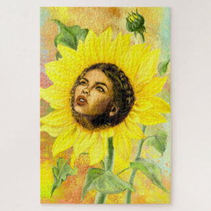 Rompecabezas del rompecabezas del girasol amarillo