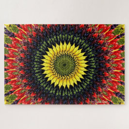 Rompecabezas del rompecabezas del girasol de cosec