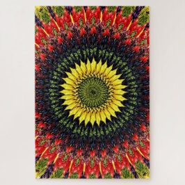 Rompecabezas del rompecabezas del girasol de cosec