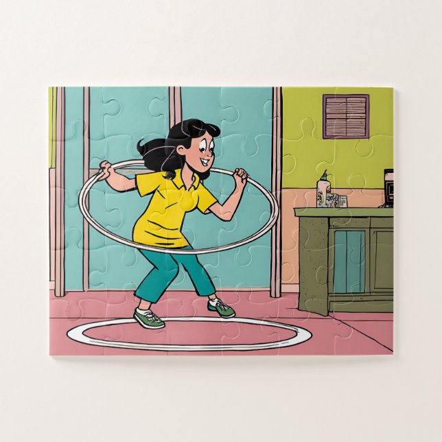 Rompecabezas del rompecabezas del niño con caja de (Horizontal)