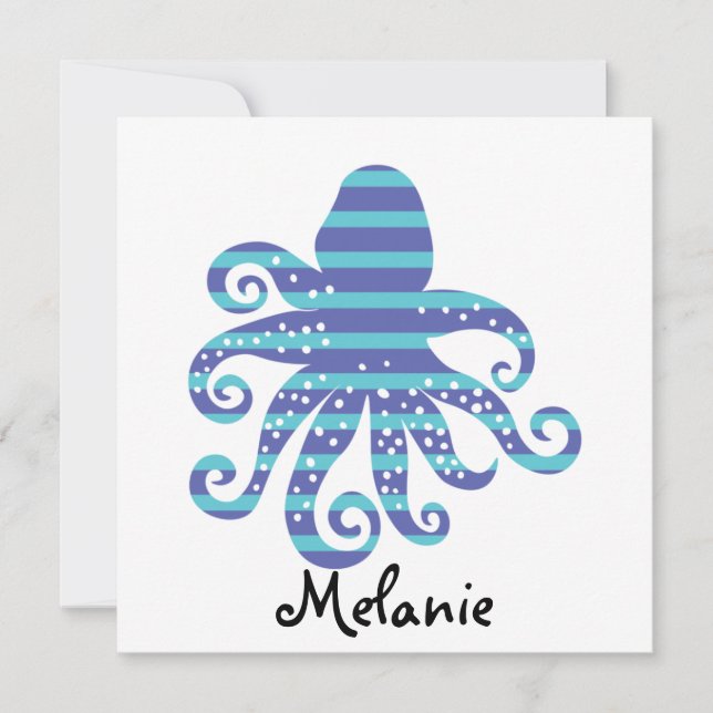 Rompecabezas del rompecabezas del octopus de rayas (Anverso)