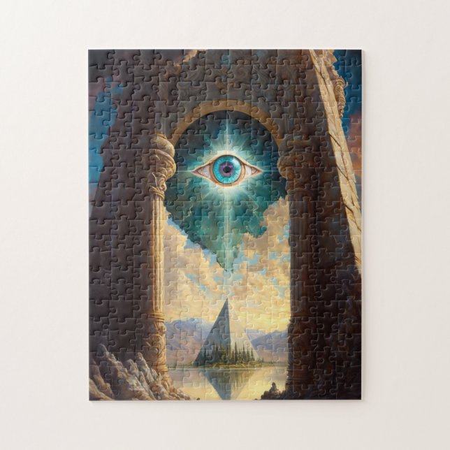 Rompecabezas del rompecabezas del ojo de la pirámi (Vertical)