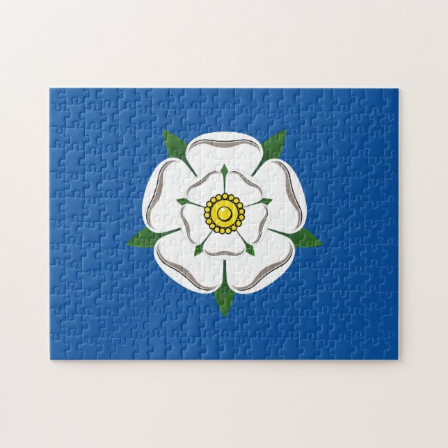 Rompecabezas del rosa blanco de Yorkshire (Horizontal)