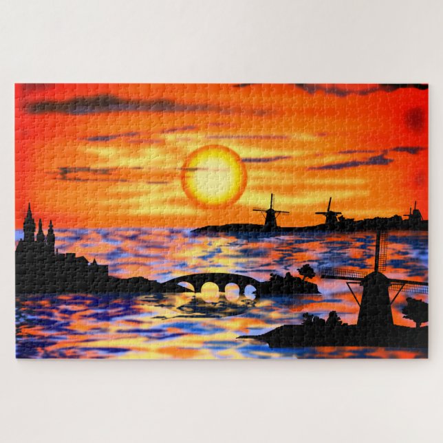 Rompecabezas del sol en Holanda (Horizontal)