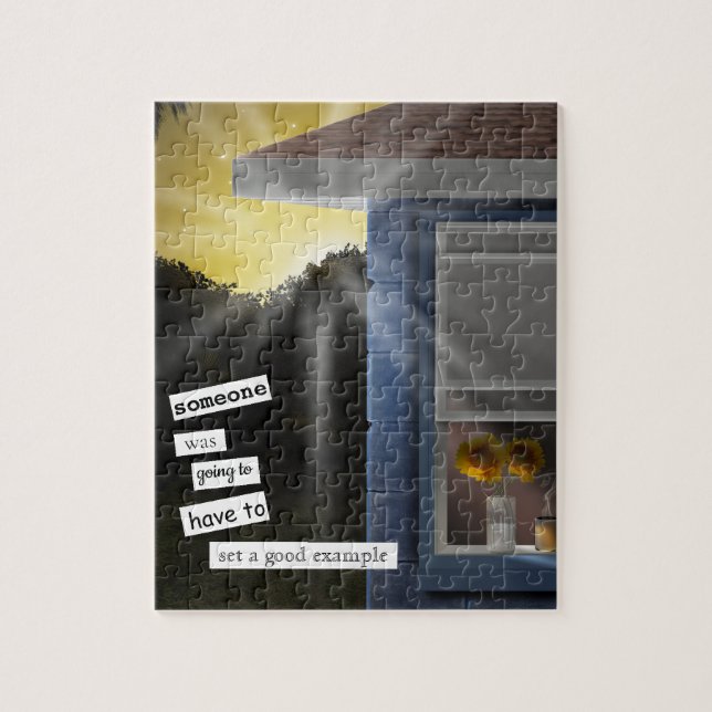 Rompecabezas del Sunflower Sunrise por Sara Motola (Vertical)