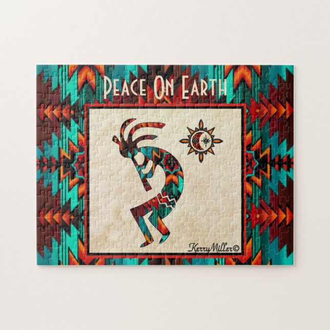 Rompecabezas del Suroeste de Kokopelli Jigsaw (Horizontal)