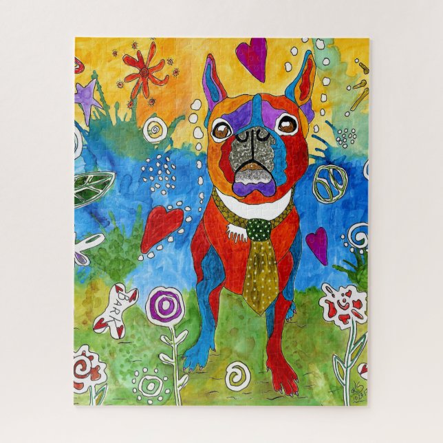 Rompecabezas del Terrier de Boston - 520 piezas (Vertical)