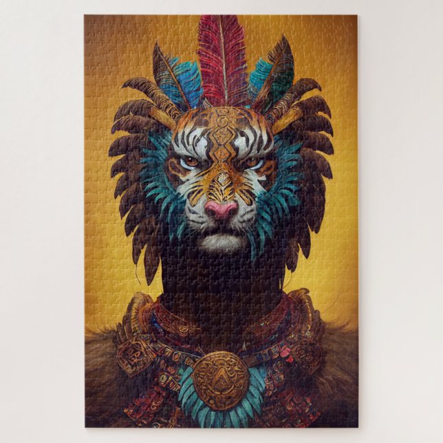 Rompecabezas del tigre antropomórfico (Vertical)