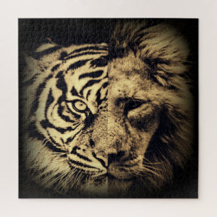 Rompecabezas del tigre de león 2in1