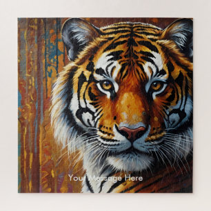 Rompecabezas del tigre del Boho - Vibrante arte de