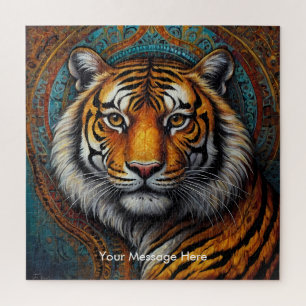 Rompecabezas del tigre del Boho - Vibrante arte de
