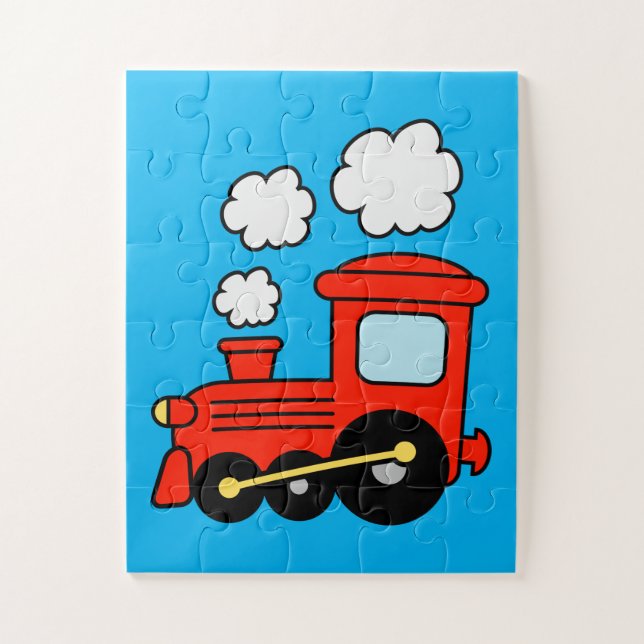 Rompecabezas del tren de choo fácil para niños - 3 (Vertical)