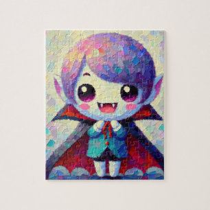 Rompecabezas del vampiro de Halloween de Kawaii