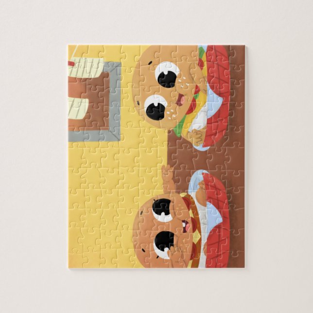 Rompecabezas del Veggie y de Angus (Vertical)