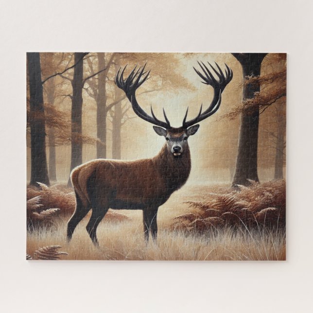 Rompecabezas del venado de otoño (Horizontal)