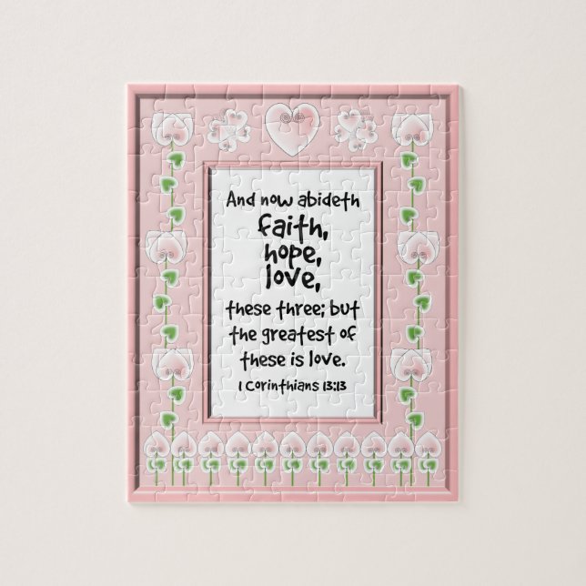 Rompecabezas del verso de la biblia - flores de (Vertical)