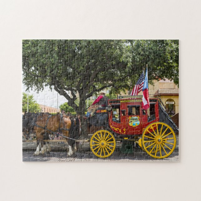 Rompecabezas del viejo Stagecoach Texas (Horizontal)