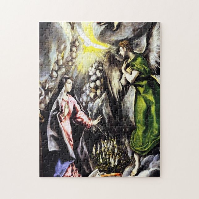 Rompecabezas del Virgen María del anuncio de El (Vertical)