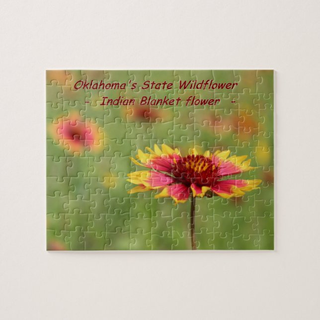Rompecabezas del Wildflower del estado de Oklahoma (Horizontal)