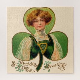 Rompecabezas Día de San Patricio Muchacha Irlandes