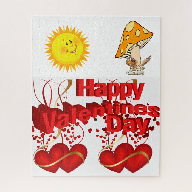 Rompecabezas Día de San Valentín Corazones del Sol (Vertical)