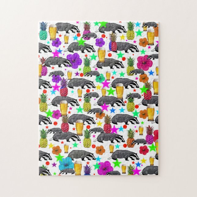 Rompecabezas Difícil Cerveza y Tejones (Vertical)