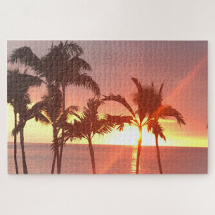 Rompecabezas diseñado con foto del atardecer hawai