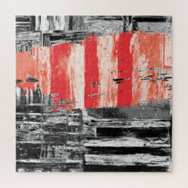 Rompecabezas – Diseño abstracto de pulso rojo
