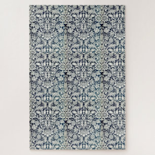 Rompecabezas - Diseño de papel pintado azul y blan
