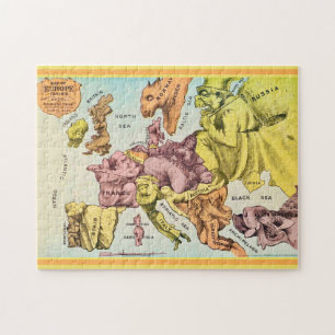 Rompecabezas divertido de 11x14 del viejo mapa de