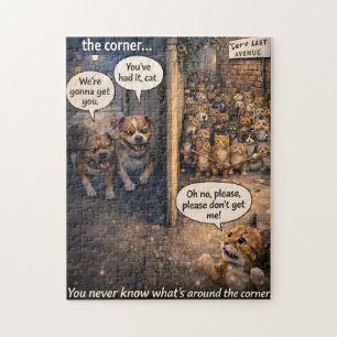 Rompecabezas divertido de gato y perro/arte gracio