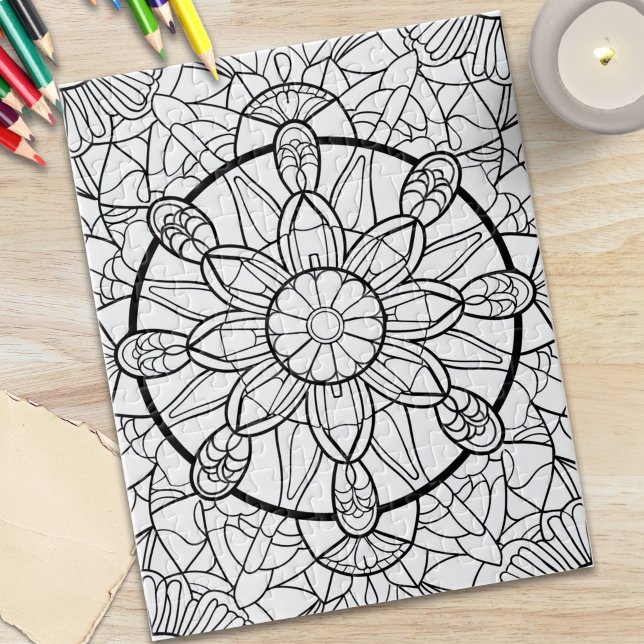 Rompecabezas divertido de Mandala abstracto para c (Abstract Mandala Fun Coloring Puzzle)