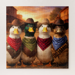 Rompecabezas Divertido de Pato Vaquero Arte de P