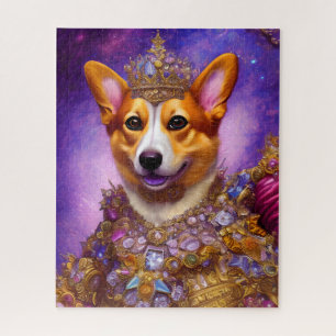 Rompecabezas divertidos de perros Reina Corgi