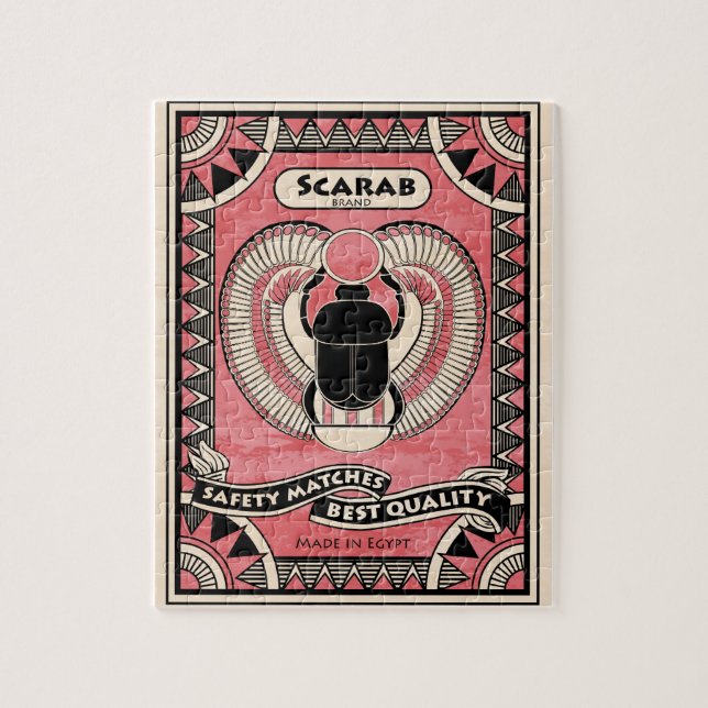 Rompecabezas egipcio del escarabajo del escarabajo (Vertical)