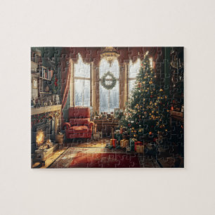 Rompecabezas en el salón de navidades