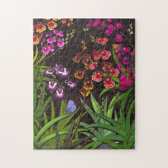 Rompecabezas equitante de las orquídeas de (Vertical)