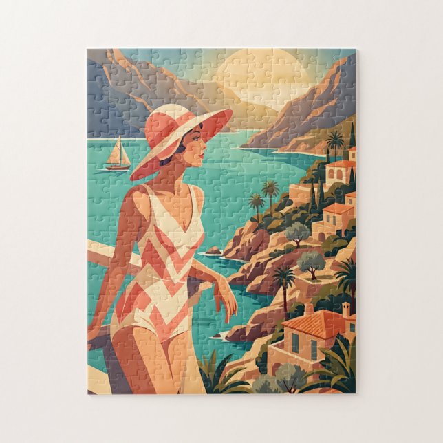 Rompecabezas Escénico de Mujer Vintage de Islas Ba (Vertical)