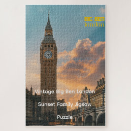 Rompecabezas familiar del Big Ben vintage en el at